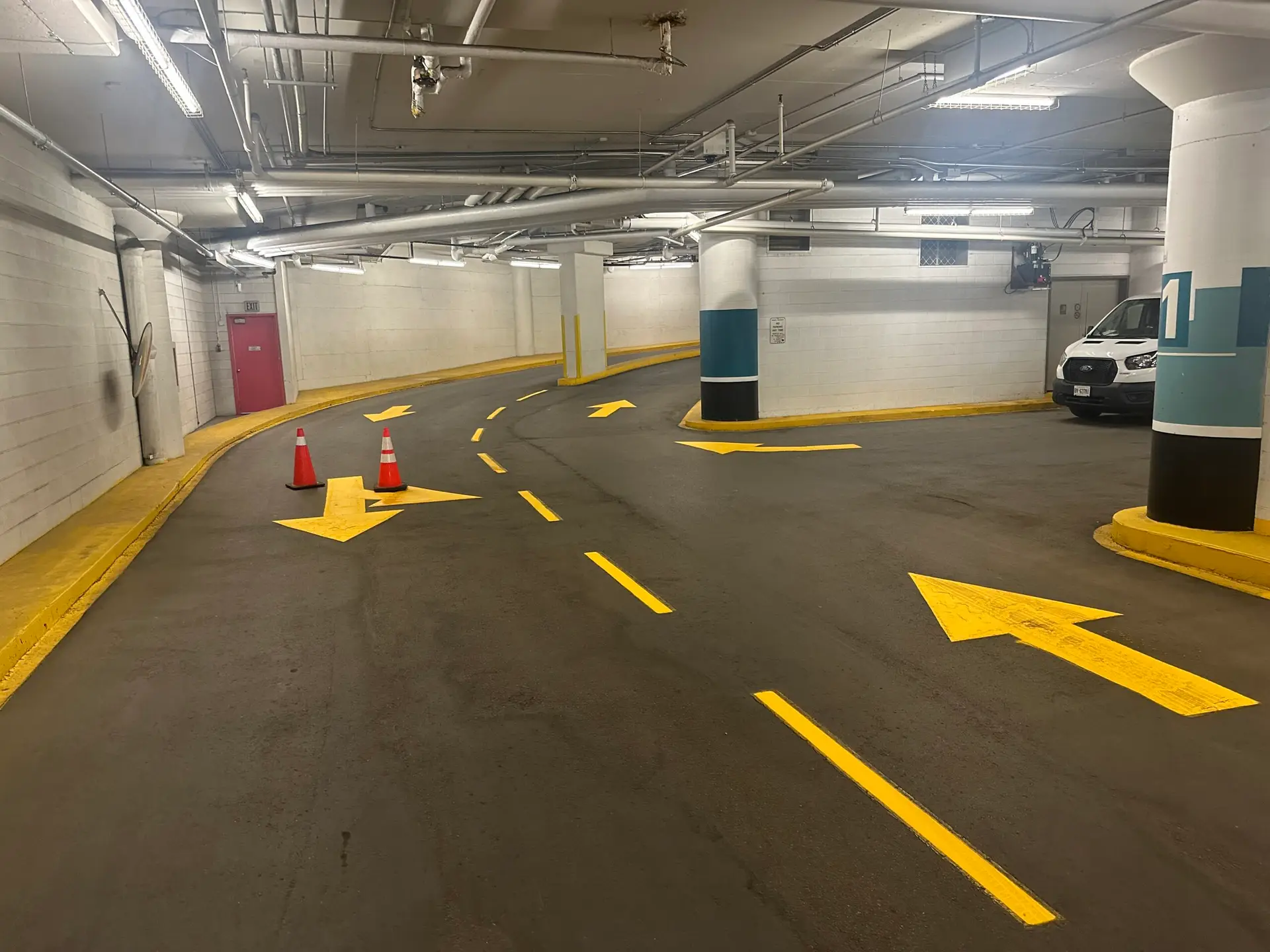 ICC - Parking Garage with resurfaced entry and exit ramps