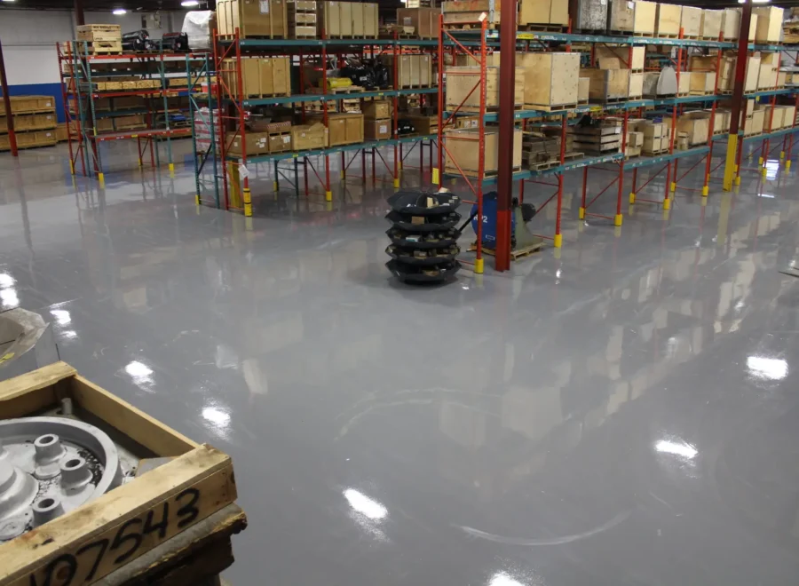 ICC - industrial application - warehouse with new epoxy flooring