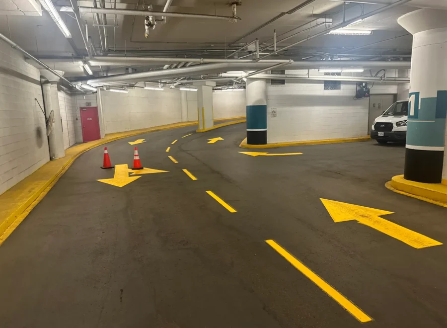 ICC - Parking Garage with resurfaced entry and exit ramps